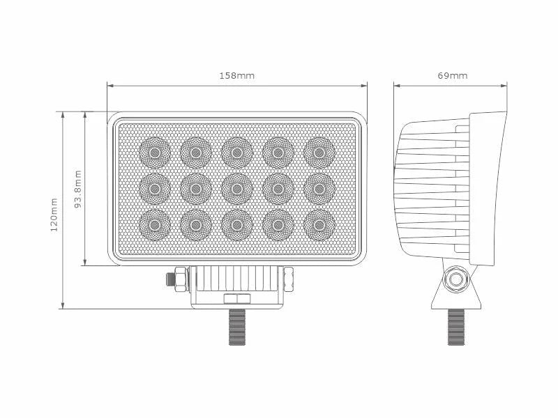 LED Werklamp 45 Watt OLLSON Heavy Duty