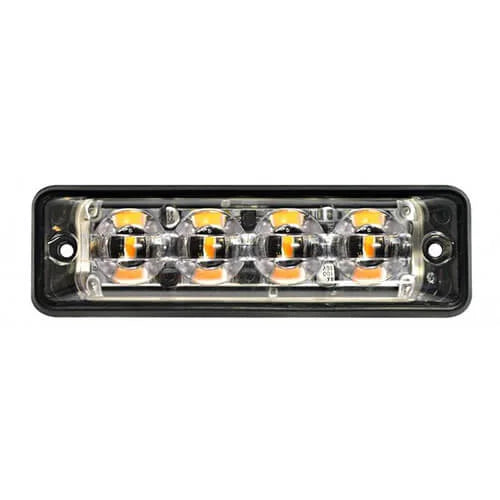 LED flitser 4 LED's | ultra platte Slimline | blauw | 10-30v | SSLED4DVB