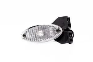 LED markeerlicht + steun ovaal wit 12/24v 0,75mm2 conn. | MV-5893W