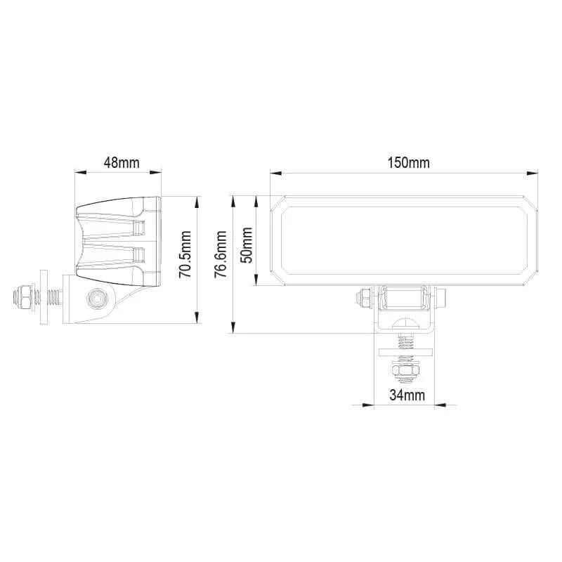 Ollson 24 watt Fish-Eye series ECE R23 achteruitrijlicht & Werklamp