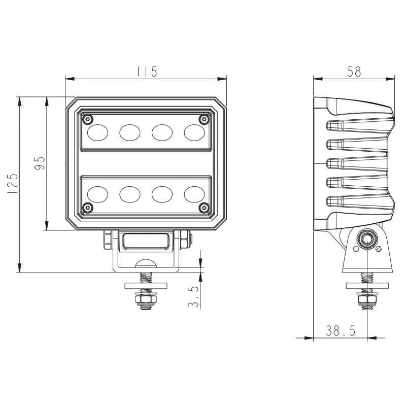 Ollson 40 watt Fish-Eye series werklamp