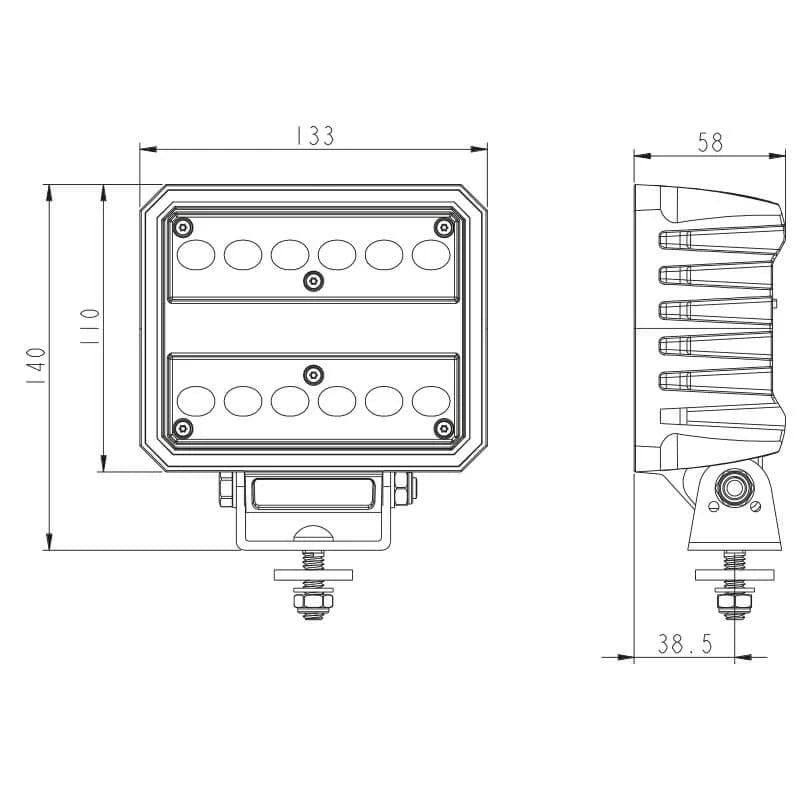 Ollson 60 watt Fish-eye series werklamp