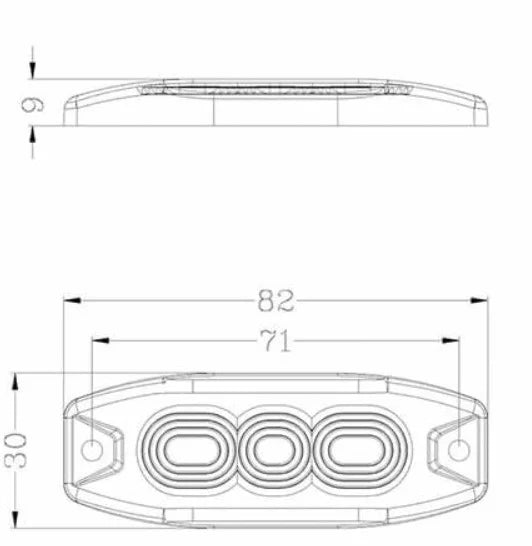 Ollson 3 LED flat LED flash Amber